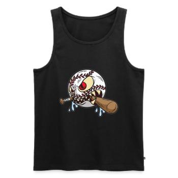 BASEBALL BALL Bestie Lustiger Humor Gruselig - Männer Premium Bio Tank Top - Schwarz - Vorne - AI Model Male 178 light (178cm)