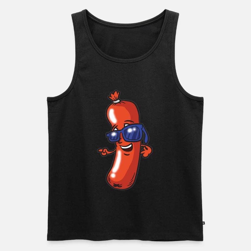 Sucuk Wurst - Männer Premium Bio Tank Top - Schwarz