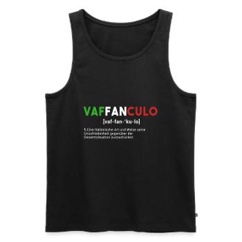 Vaffanculo Italien Humor lustiges Geschenk Italia - Männer Premium Bio Tank Top - Schwarz - Vorne - Michal (187cm)
