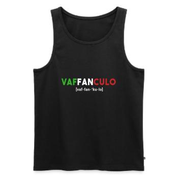 Italien Flagge Vaffanculo Italiener Humor Geschenk - Männer Premium Bio Tank Top - Schwarz - Vorne - Michal (187cm)