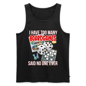 Board game Funny saying board game - Men's Premium Organic Tank Top - black - Front - AI Model Male 178 light (178cm)