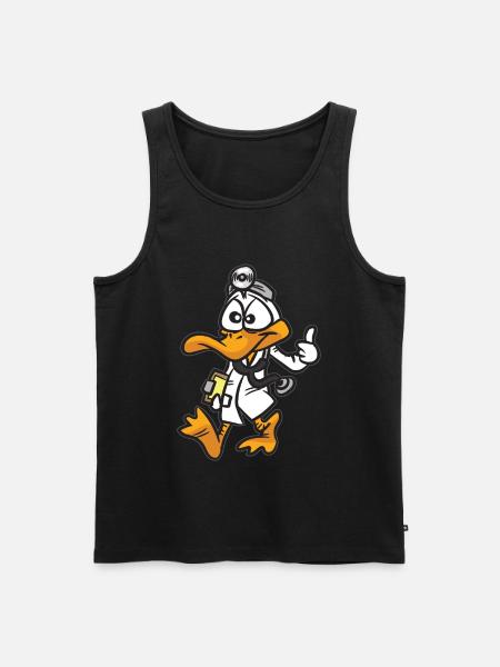 Humour de bande dessinée docteur canards - Débardeur bio Premium Homme - noir