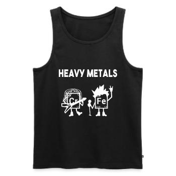 Heavy Metals Chemie Nerd Wortspiele Ella Lopez - Männer Premium Bio Tank Top - Schwarz - Vorne - AI Model Male 178 light (178cm)