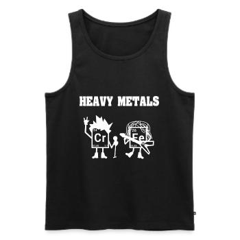 Métaux lourds Chimie Métaux lourds Ella Lopez Nerds - Débardeur bio Premium Homme - noir - Devant - AI Model Male 178 light (178cm)