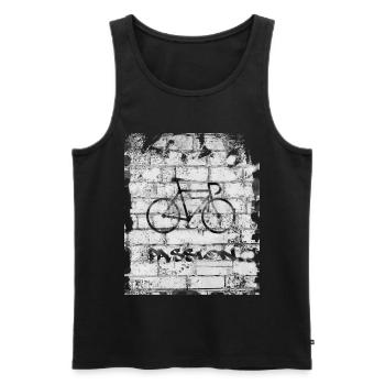 Bicyclette - Débardeur bio Premium Homme - noir - Devant - Michal (187cm)