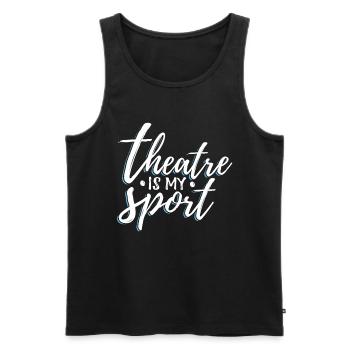 Idée de cadeau de sport pour le théâtre et l'acteur musical - Débardeur bio Premium Homme - noir - Devant - Michal (187cm)