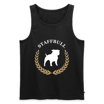 Süßer Staffordshire Bullterrier Hundezucht - Männer Premium Bio Tank Top - Schwarz - Vorne - Michal (187cm)