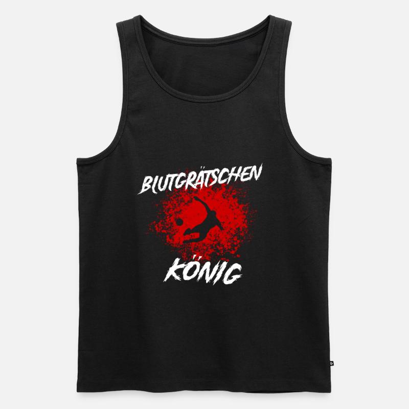 Blutgrätschen-König Verteidiger Defensiv Grätsche - Männer Premium Bio Tank Top - Schwarz