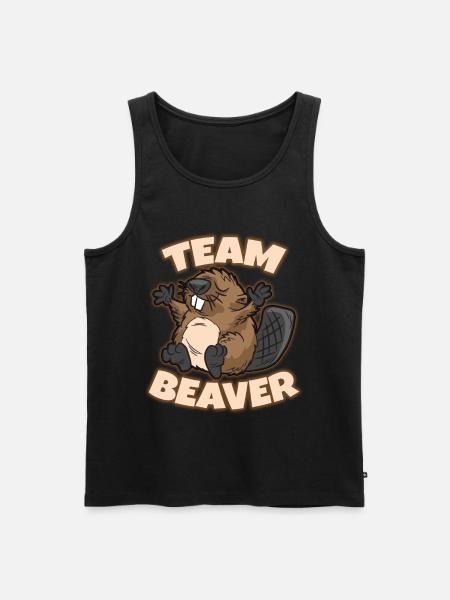 Team Beaver - Männer Premium Bio Tank Top - Schwarz