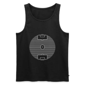 Minimalism Football Field Illustration Fan - Men's Premium Organic Tank Top - black - Front - Michal (187cm)