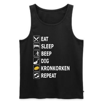 sondeln, Sondengänger, Kronkorken, Metallsuche - Männer Premium Bio Tank Top - Schwarz - Vorne - Michal (187cm)