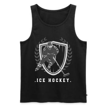 Eishockey - Men's Premium Organic Tank Top - black - Front - Michal (187cm)