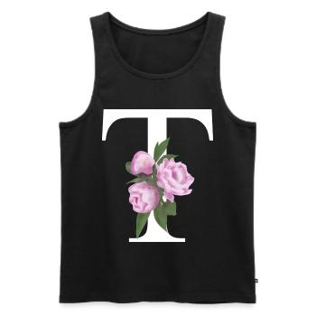 T - Männer Premium Bio Tank Top - Schwarz - Vorne - AI Model Male 178 light (178cm)