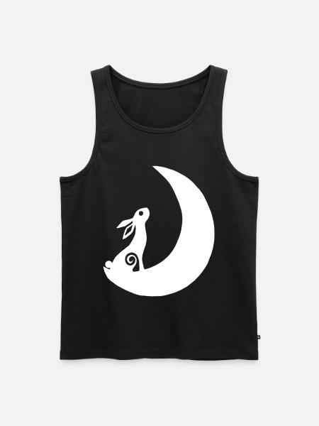 A rabbit on the moon - Men's Premium Organic Tank Top - black