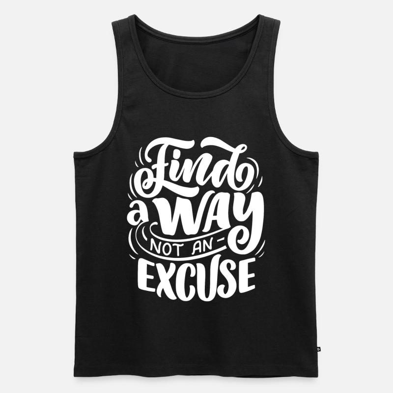 Find a way - Männer Premium Bio Tank Top - Schwarz