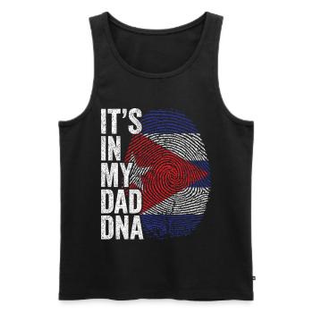 Kuba Flagge Cuban Dad Fußabdruck - Männer Premium Bio Tank Top - Schwarz - Vorne - Michal (187cm)
