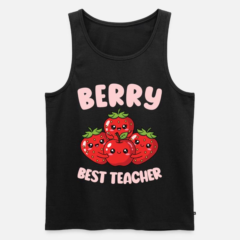Berry Bester Lehrer Grundschullehrer - Männer Premium Bio Tank Top - Schwarz
