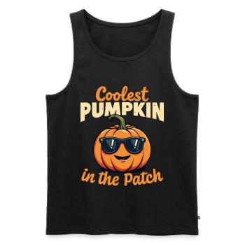 Coolest Pumpkin in the Patch - Men's Premium Organic Tank Top - black - Front - AI Model Male 178 light (178cm)