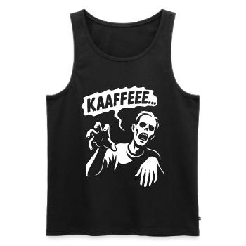 Coffee zombie Nothing works without coffee Humor - Men's Premium Organic Tank Top - black - Front - Michal (187cm)