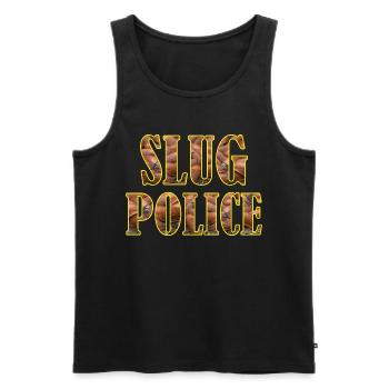 SLUG POLICE schneckenjagd Gartenliebe Gärtner - Männer Premium Bio Tank Top - Schwarz - Vorne - AI Model Male 178 light (178cm)