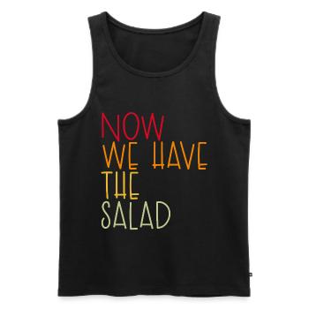 Now we have the salad - Männer Premium Bio Tank Top - Schwarz - Vorne - AI Model Male 178 light (178cm)