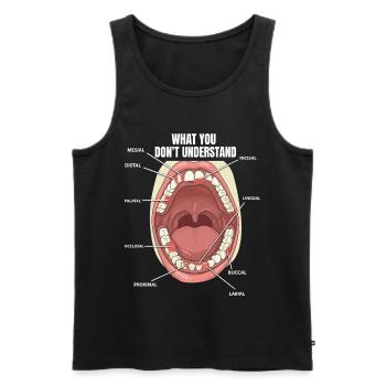 Teeth Surfaces Dental Assistant Dentist - Men's Premium Organic Tank Top - black - Front - Michal (187cm)