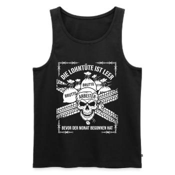 Die Lohntüte Ist Leer Bevor Der Monat Begonnen hat - Männer Premium Bio Tank Top - Schwarz - Vorne - AI Model Male 178 light (178cm)