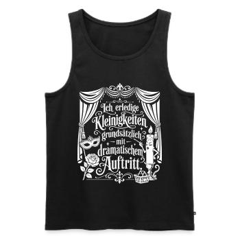 Kleinigkeiten mit dramatischem Auftritt - Männer Premium Bio Tank Top - Schwarz - Vorne - Michal (187cm)
