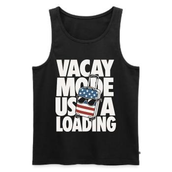 Vacay Mode USA Loading Travel Design - Men's Premium Organic Tank Top - black - Front - Michal (187cm)