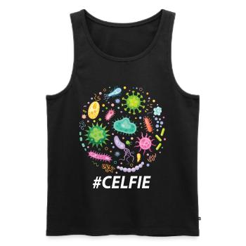 microbiology - Men's Premium Organic Tank Top - black - Front - Michal (187cm)