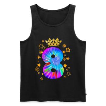 8. Geburtstag - Männer Premium Bio Tank Top - Schwarz - Vorne - Michal (187cm)