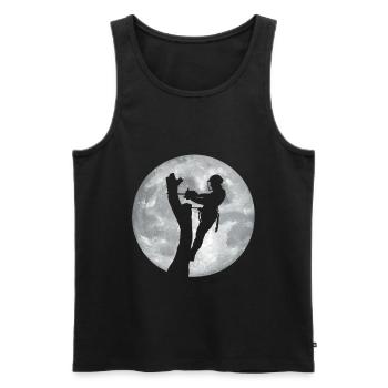 Funny Chainsaw Arborist Gift - Men's Premium Organic Tank Top - black - Front - Michal (187cm)
