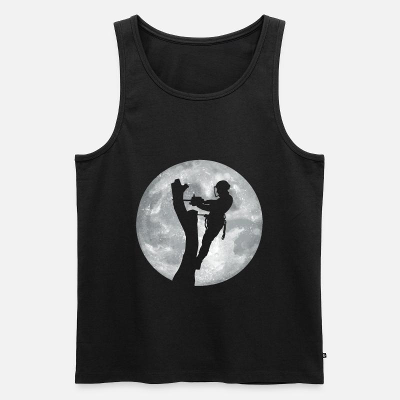 Funny Chainsaw Arborist Gift - Men's Premium Organic Tank Top - black