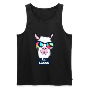 Lama - Men's Premium Organic Tank Top - black - Front - AI Model Male 178 light (178cm)
