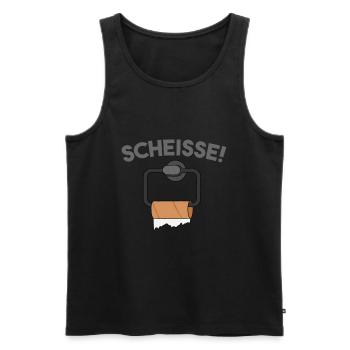 Toilette Scheiße Klopapier - Männer Premium Bio Tank Top - Schwarz - Vorne - AI Model Male 178 light (178cm)