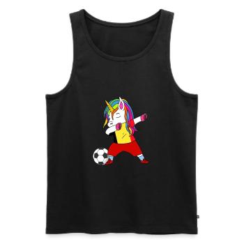Belgien-fußball-tupfen-geschenk - Männer Premium Bio Tank Top - Schwarz - Vorne - Michal (187cm)