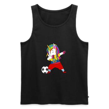 Ecuador-fußball-tupfendes Geschenk - Männer Premium Bio Tank Top - Schwarz - Vorne - Michal (187cm)