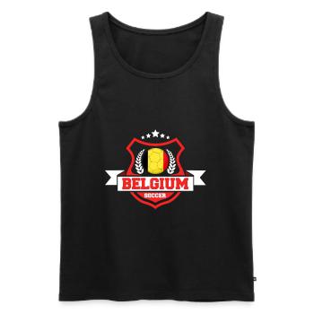 Belgien fußball geschenk - Männer Premium Bio Tank Top - Schwarz - Vorne - Michal (187cm)