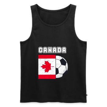 Cadeau du drapeau de l’équipe canadienne de football - Débardeur bio Premium Homme - noir - Devant - Michal (187cm)