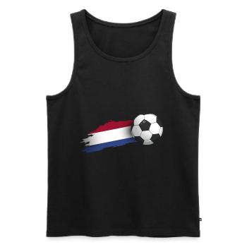 Cadeau de football aux Pays-Bas - Débardeur bio Premium Homme - noir - Devant - AI Model Male 178 light (178cm)