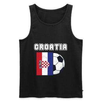 Croatia-football-team-flag-gift - Men's Premium Organic Tank Top - black - Front - Michal (187cm)