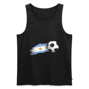 Cadeau de football argentin - Débardeur bio Premium Homme - noir - Devant - Michal (187cm)