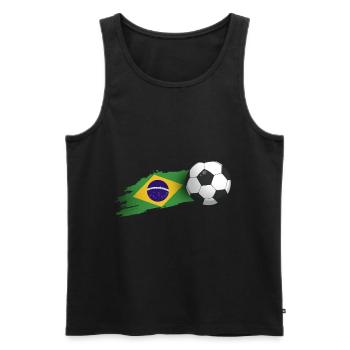 Cadeau de football au Brésil - Débardeur bio Premium Homme - noir - Devant - Michal (187cm)