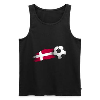 Denmark Football Gift - Men's Premium Organic Tank Top - black - Front - AI Model Male 178 light (178cm)
