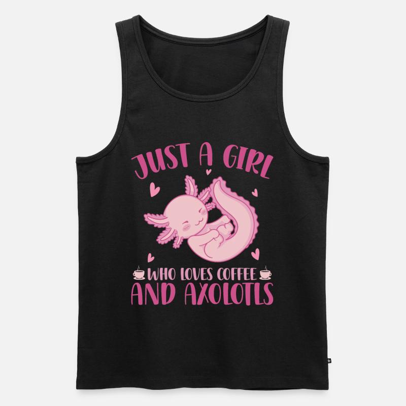 Axolotl - Männer Premium Bio Tank Top - Schwarz