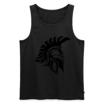Gladiator Spartaner Helm Sparta - Männer Premium Bio Tank Top - Schwarz - Vorne - AI Model Male 178 light (178cm)