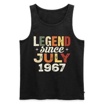 Juli 1967 Geburtstagsgeschenk Juli 1967 Geburtstag - Männer Premium Bio Tank Top - Schwarz - Vorne - AI Model Male 178 light (178cm)
