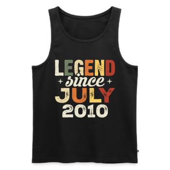Juli 2010 Geburtstagsgeschenk Juli 2010 Geburtstag - Männer Premium Bio Tank Top - Schwarz - Vorne - Michal (187cm)
