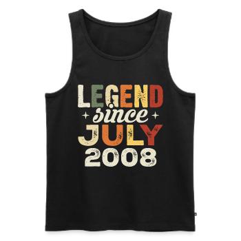 Juli 2008 Geburtstagsgeschenk Juli 2008 Geburtstag - Männer Premium Bio Tank Top - Schwarz - Vorne - Michal (187cm)