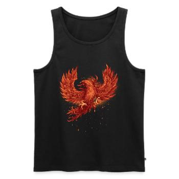 Phoenix Phönix - Männer Premium Bio Tank Top - Schwarz - Vorne - Michal (187cm)